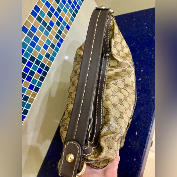 Crystal Coated Canvas Gucci Hobo shoulder bag - Picture 5 of 16